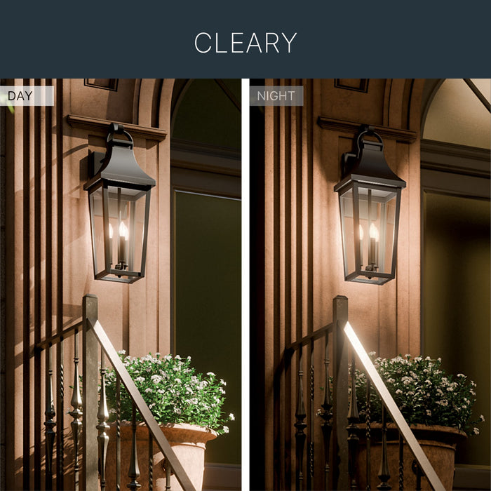 Kichler - 59196BKT - Three Light Outdoor Wall Mount - Cleary - Textured Black