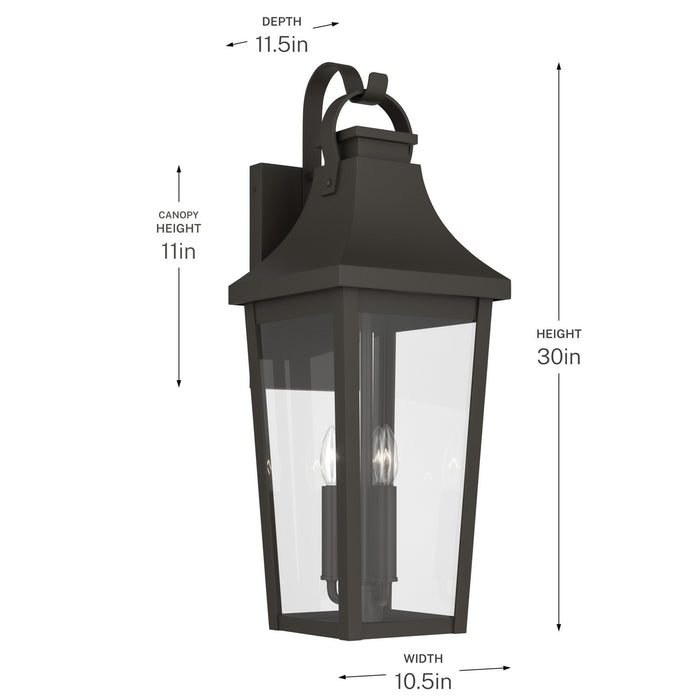 Kichler - 59196OZ - Three Light Outdoor Wall Mount - Cleary - Olde Bronze