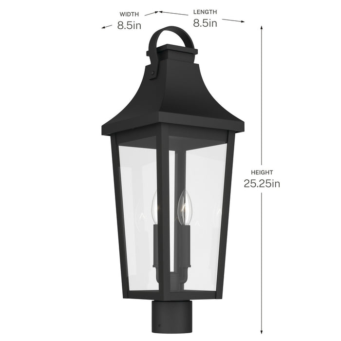 Kichler - 59197BKT - Two Light Outdoor Post Lantern - Cleary - Textured Black