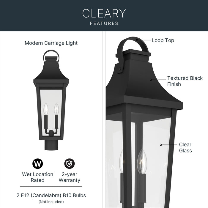 Kichler - 59197BKT - Two Light Outdoor Post Lantern - Cleary - Textured Black