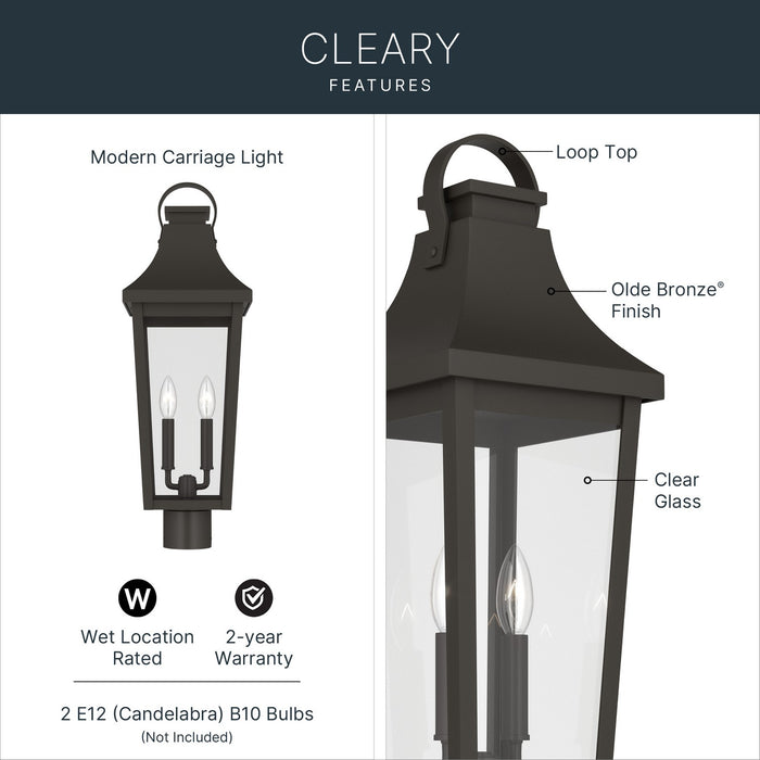 Kichler - 59197OZ - Two Light Outdoor Post Lantern - Cleary - Olde Bronze