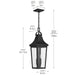 Kichler - 59198BKT - Two Light Outdoor Pendant - Cleary - Textured Black