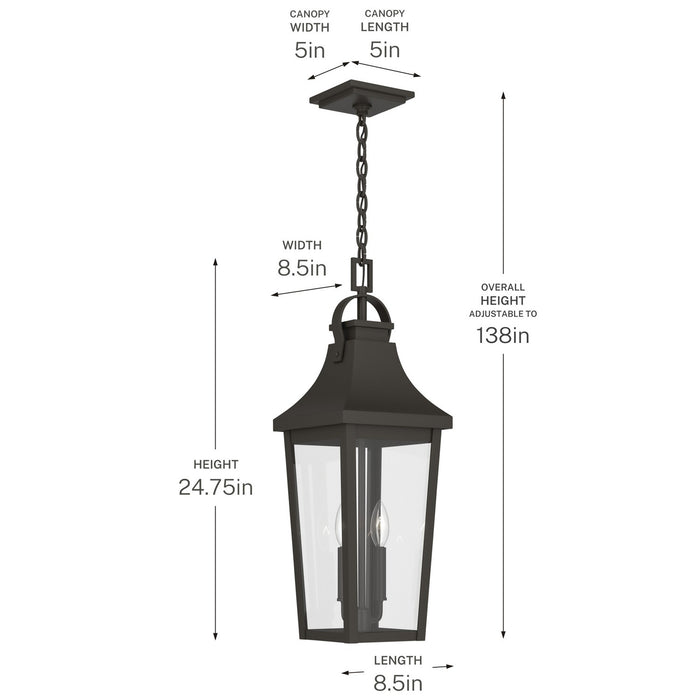 Kichler - 59198OZ - Two Light Outdoor Pendant - Cleary - Olde Bronze
