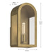 Kichler - 59200NBR - One Light Outdoor Wall Mount - Marea - Natural Brass