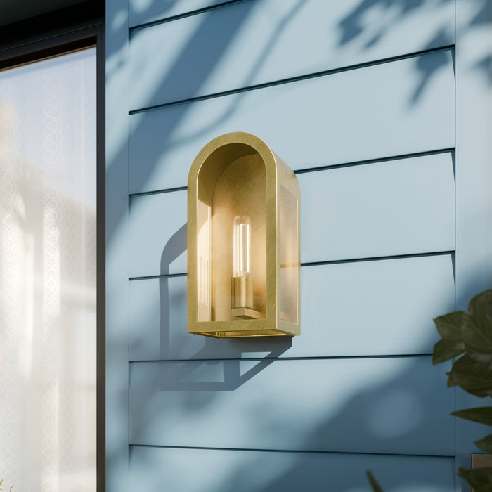 Kichler - 59200NBR - One Light Outdoor Wall Mount - Marea - Natural Brass