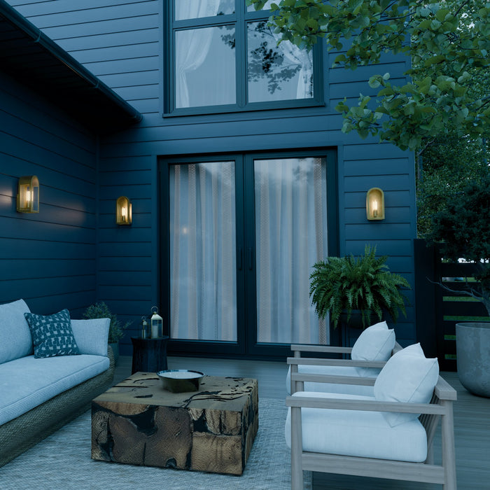 Kichler - 59200NBR - One Light Outdoor Wall Mount - Marea - Natural Brass