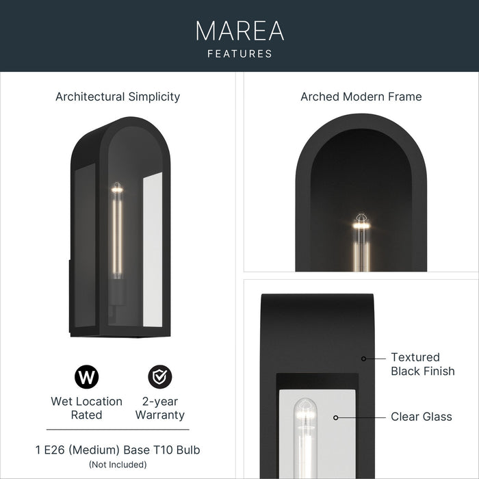 Kichler - 59201BKT - One Light Outdoor Wall Mount - Marea - Textured Black