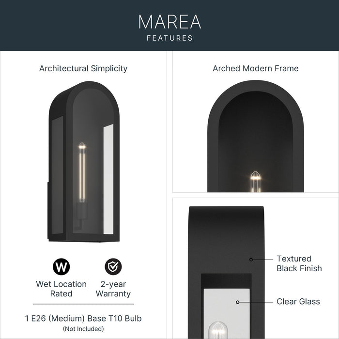 Kichler - 59202BKT - One Light Outdoor Wall Mount - Marea - Textured Black
