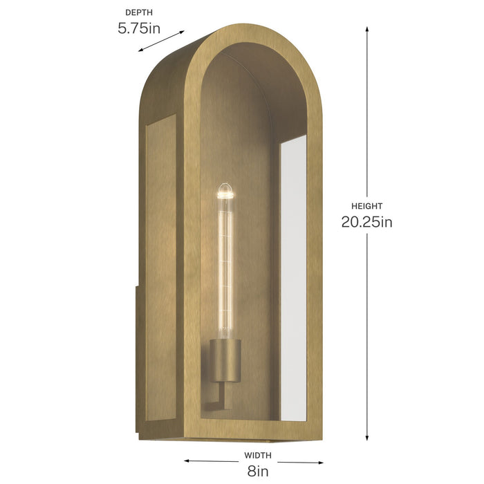 Kichler - 59202NBR - One Light Outdoor Wall Mount - Marea - Natural Brass