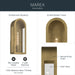 Kichler - 59202NBR - One Light Outdoor Wall Mount - Marea - Natural Brass