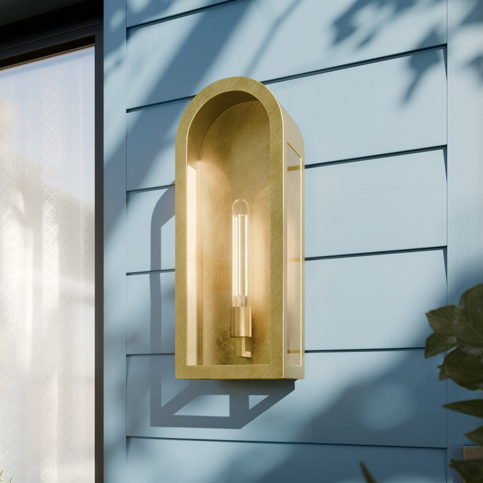 Kichler - 59202NBR - One Light Outdoor Wall Mount - Marea - Natural Brass