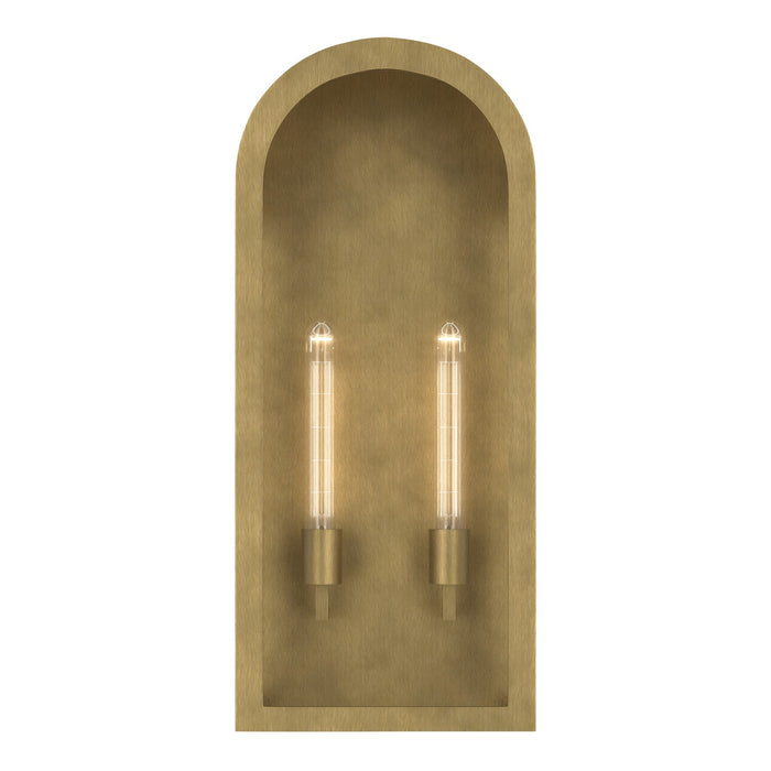 Kichler - 59203NBR - Two Light Outdoor Wall Mount - Marea - Natural Brass