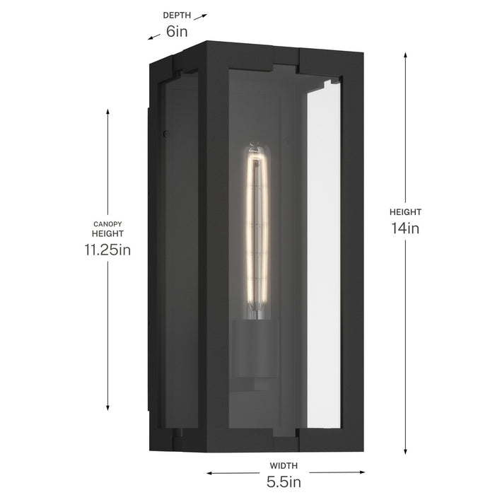 Kichler - 59208BKT - One Light Outdoor Wall Mount - Calen - Textured Black