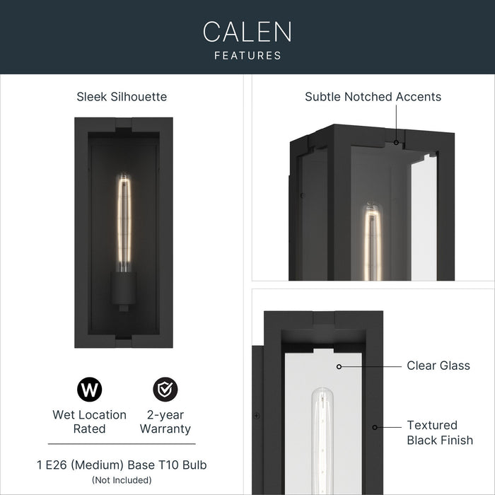 Kichler - 59208BKT - One Light Outdoor Wall Mount - Calen - Textured Black
