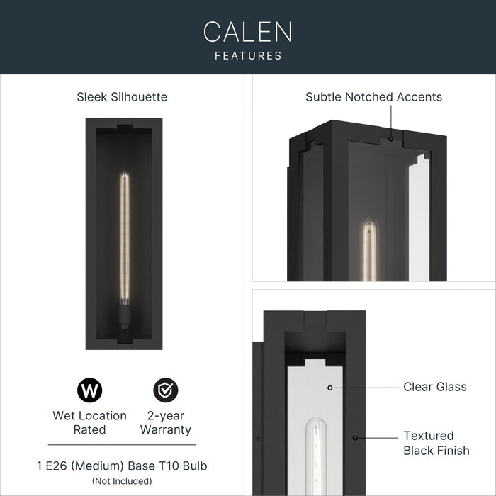 Kichler - 59210BKT - One Light Outdoor Wall Mount - Calen - Textured Black