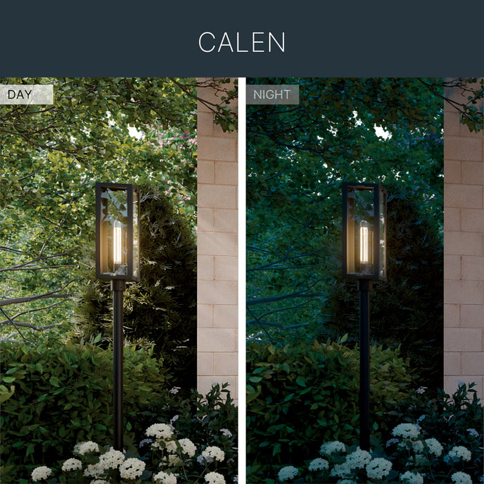 Kichler - 59211BKT - One Light Outdoor Post Lantern - Calen - Textured Black