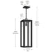 Kichler - 59212BKT - One Light Outdoor Pendant - Calen - Textured Black