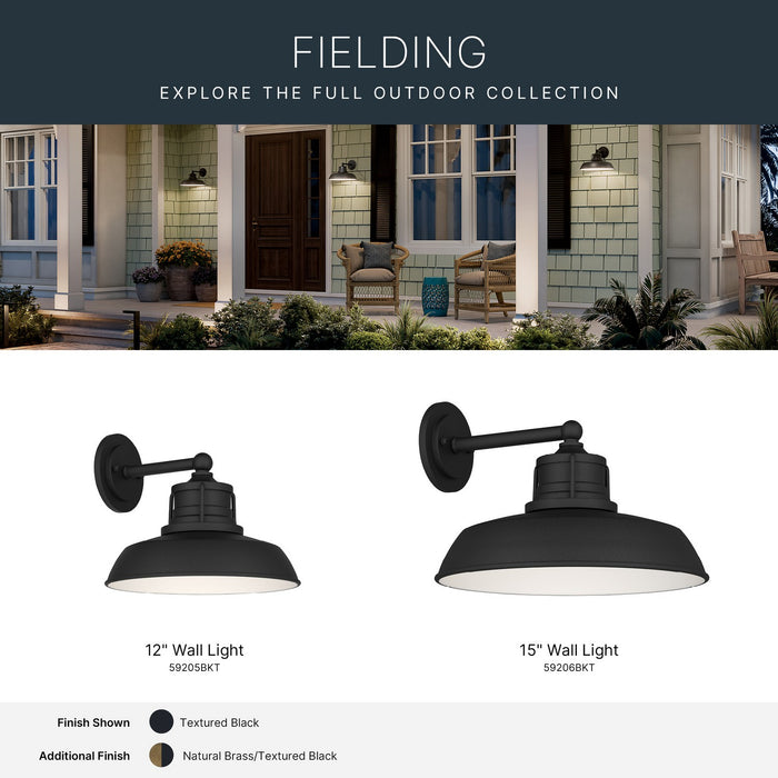 Kichler - 59206BKT - One Light Outdoor Wall Mount - Fielding - Textured Black