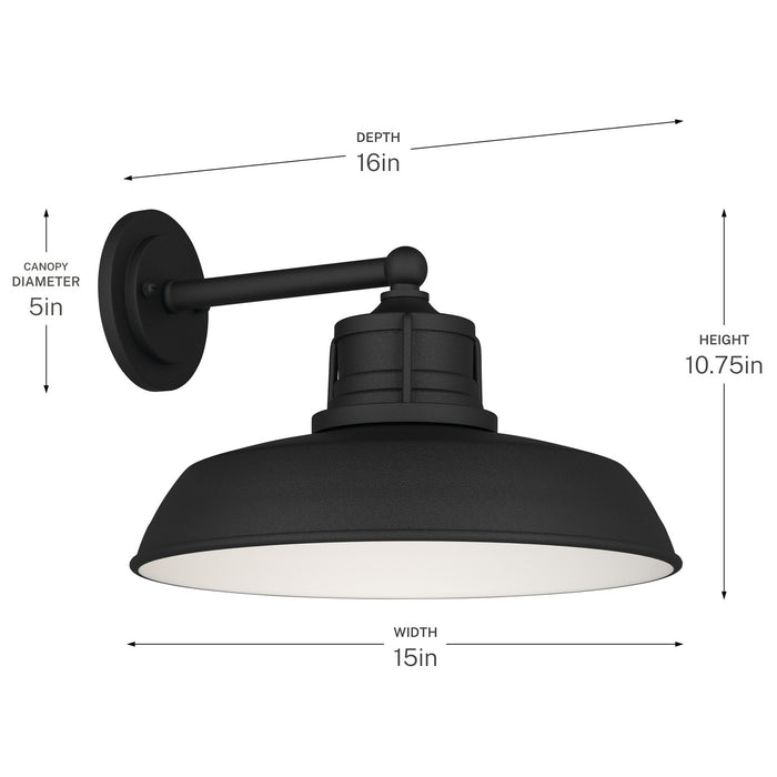 Kichler - 59206BKT - One Light Outdoor Wall Mount - Fielding - Textured Black