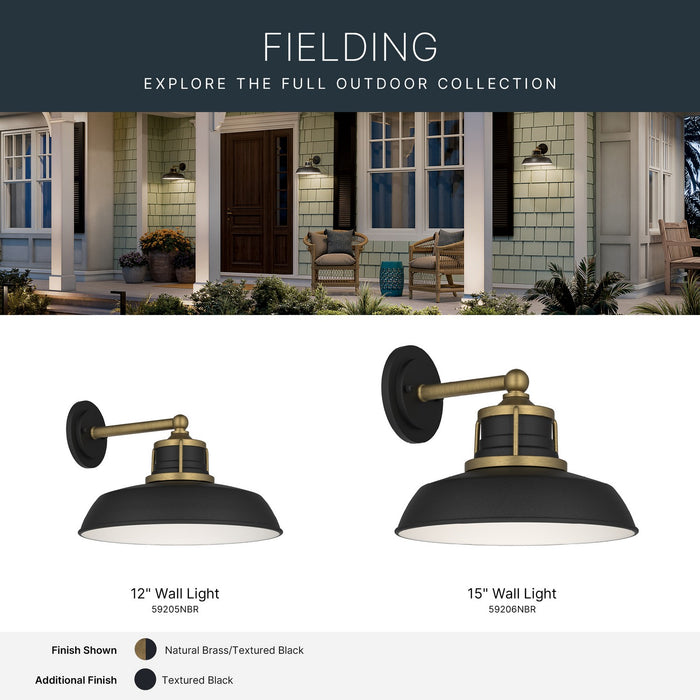 Kichler - 59206NBR - One Light Outdoor Wall Mount - Fielding - Natural Brass