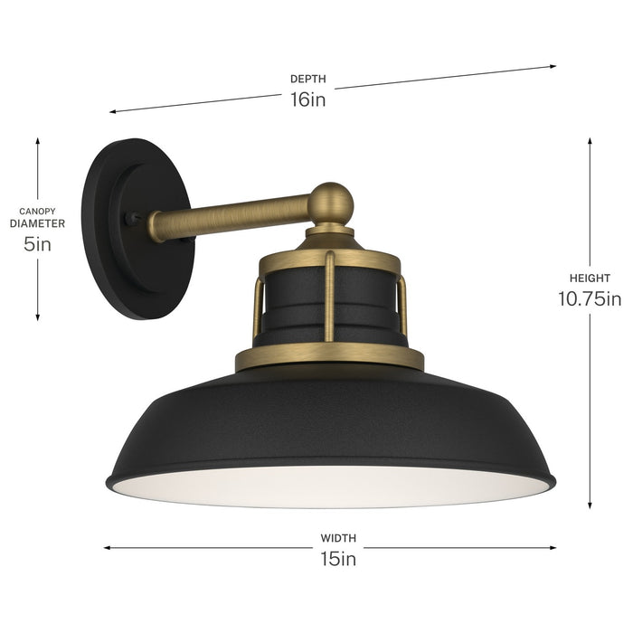Kichler - 59206NBR - One Light Outdoor Wall Mount - Fielding - Natural Brass