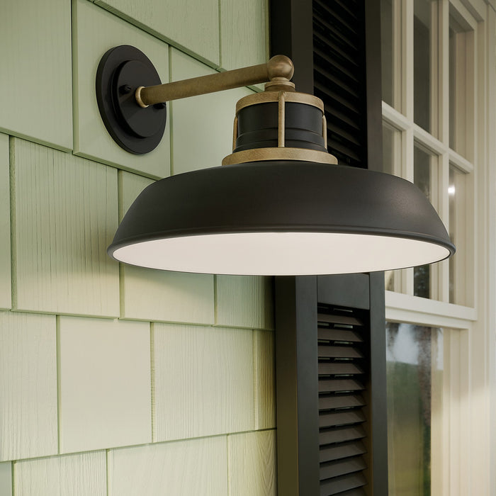 Kichler - 59206NBR - One Light Outdoor Wall Mount - Fielding - Natural Brass
