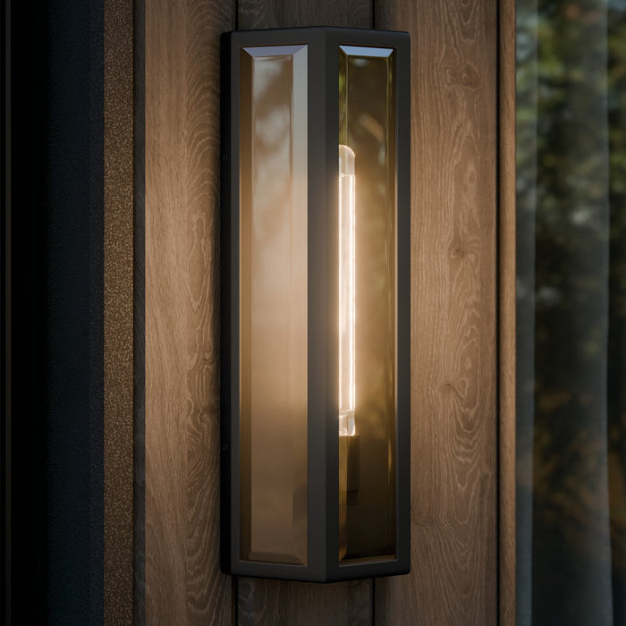 Kichler - 59215BKT - One Light Outdoor Wall Mount - Berens - Textured Black