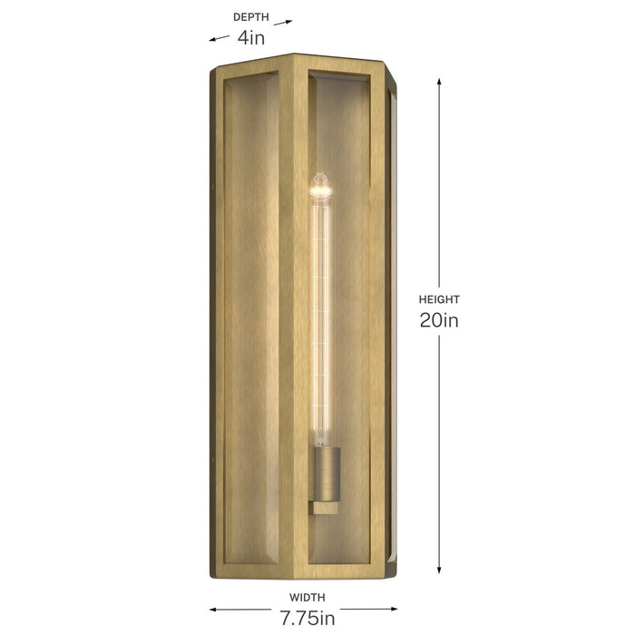Kichler - 59215NBR - One Light Outdoor Wall Mount - Berens - Natural Brass