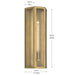 Kichler - 59215NBR - One Light Outdoor Wall Mount - Berens - Natural Brass