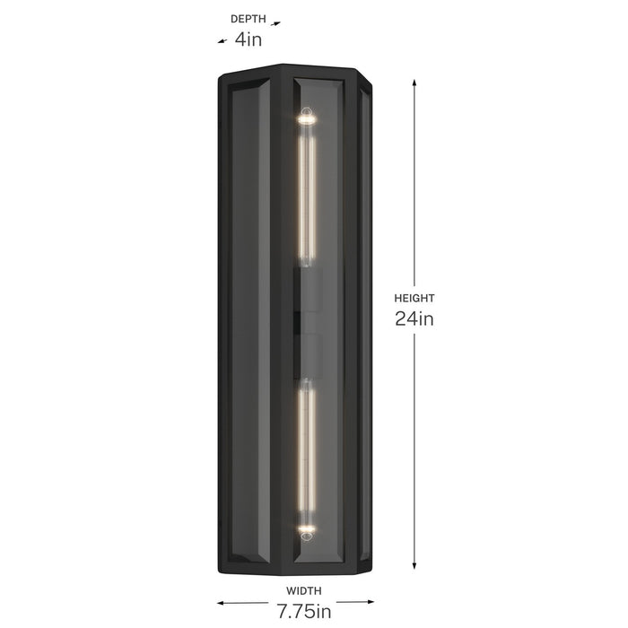 Kichler - 59216BKT - Two Light Outdoor Wall Mount - Berens - Textured Black