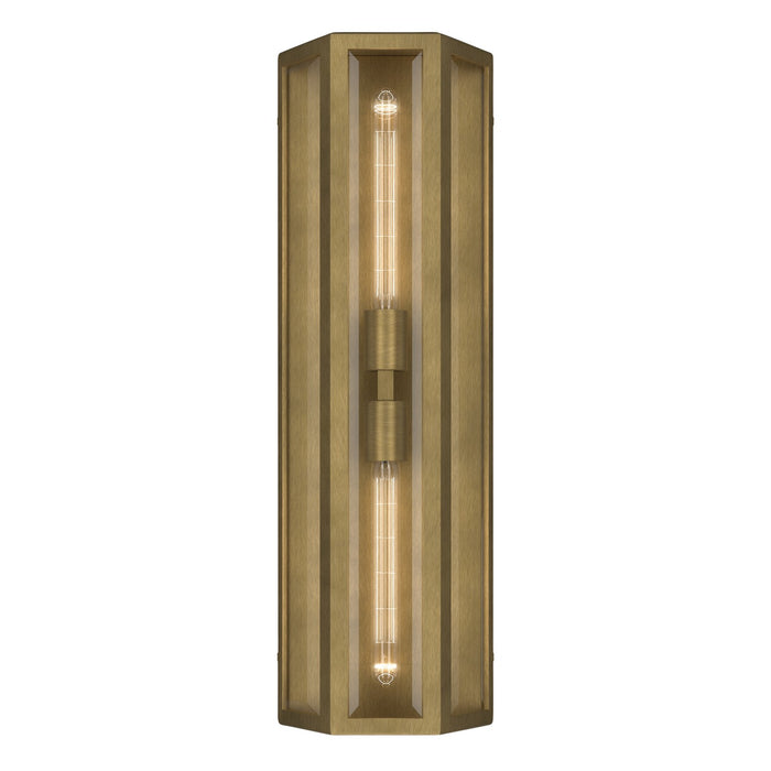 Kichler - 59216NBR - Two Light Outdoor Wall Mount - Berens - Natural Brass