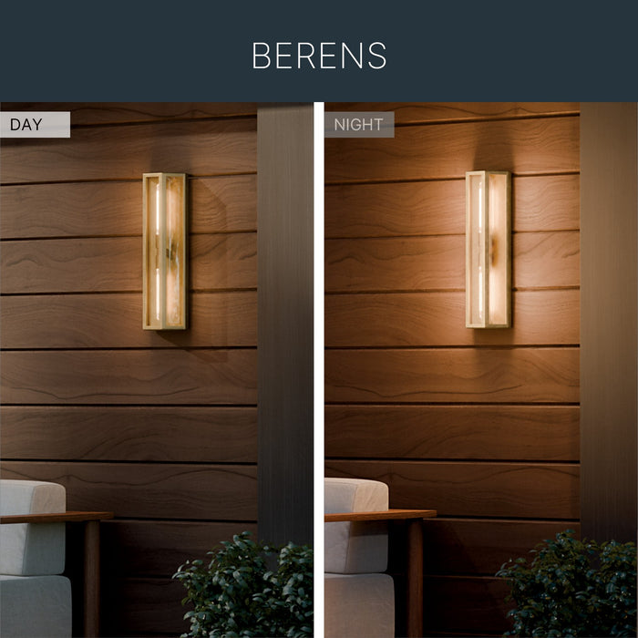 Kichler - 59216NBR - Two Light Outdoor Wall Mount - Berens - Natural Brass