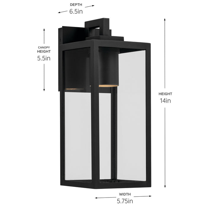 Kichler - 59111BKTDS - One Light Outdoor Wall Mount - Branner - Textured Black