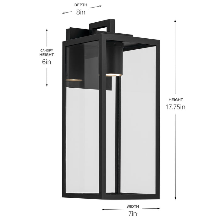 Kichler - 59112BKTDS - One Light Outdoor Wall Mount - Branner - Textured Black