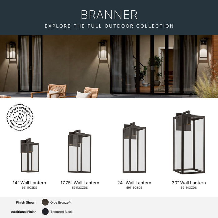 Kichler - 59112OZDS - One Light Outdoor Wall Mount - Branner - Olde Bronze
