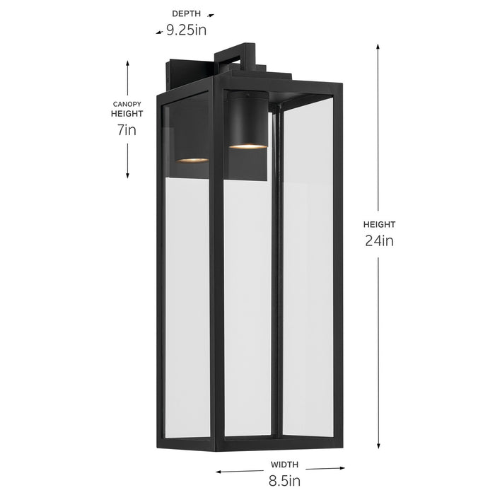Kichler - 59113BKTDS - One Light Outdoor Wall Mount - Branner - Textured Black