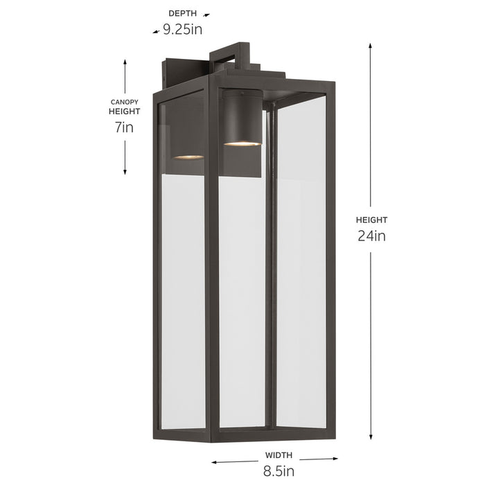 Kichler - 59113OZDS - One Light Outdoor Wall Mount - Branner - Olde Bronze