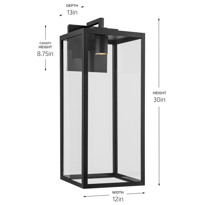 Kichler - 59114BKTDS - One Light Outdoor Wall Mount - Branner - Textured Black