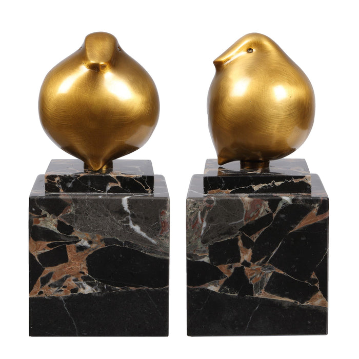 Uttermost - 18301 - Figurines Set/2 - Golden Finch - Caramel Brown