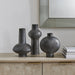 Uttermost - 18304 - Vases Set/3 - Charcoal Bloom - Distressed Black
