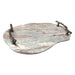 Uttermost - 18308 - Tray - Stone And Twig - Elegant Gray, White, And Rust-colored Veining