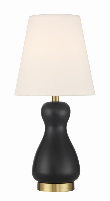 Craftmade - 87020FBSB-T - One Light Table Lamp - Gloria - Flat Black/Satin Brass