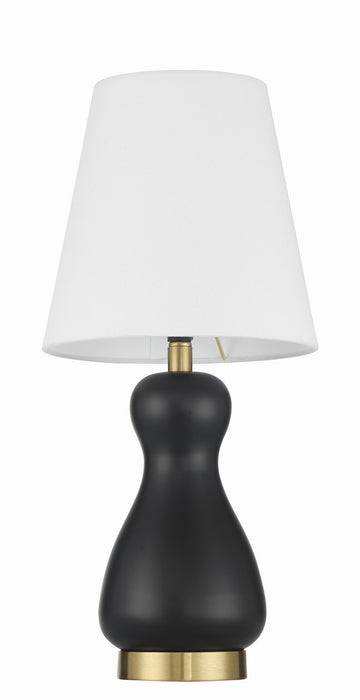 Craftmade - 87020FBSB-T - One Light Table Lamp - Gloria - Flat Black/Satin Brass