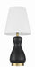 Craftmade - 87020FBSB-T - One Light Table Lamp - Gloria - Flat Black/Satin Brass