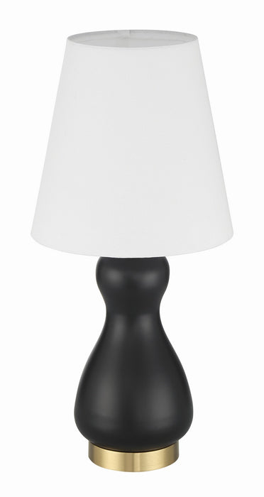 Craftmade - 87020FBSB-T - One Light Table Lamp - Gloria - Flat Black/Satin Brass