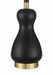 Craftmade - 87020FBSB-T - One Light Table Lamp - Gloria - Flat Black/Satin Brass