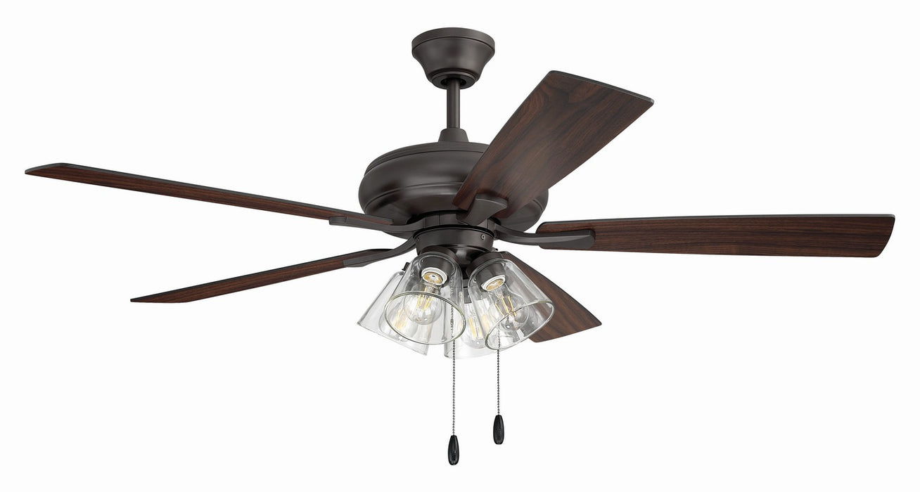 Craftmade - ECF104CBZ5-CBZWLN - 52" Ceiling Fan - Eos Clear 4 Light - Classic Bronze