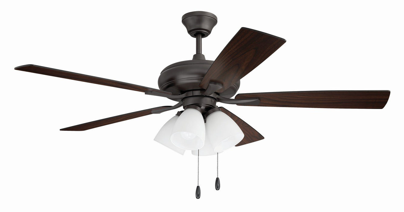 Craftmade - ECF114CBZ5-CBZWLN - 52" Ceiling Fan - Eos Frost 4 Light - Classic Bronze