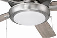 Craftmade - ECF119BNK5-DWWLN - 52" Ceiling Fan - EOS Low Profile White 52" Ceiling Fan - Brushed Polished Nickel