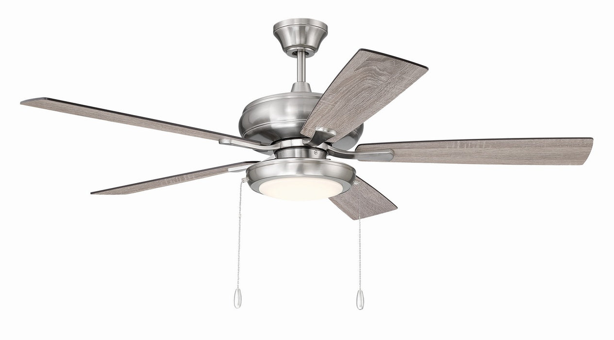 Craftmade - ECF119BNK5-DWWLN - 52" Ceiling Fan - EOS Low Profile White 52" Ceiling Fan - Brushed Polished Nickel